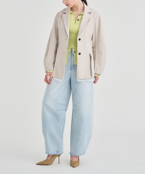 RITAN（リタン）の「【RITAN/リタン】Curve Denim Pants/カーブデニムパンツ（デニムパンツ・レディース・インディゴブルー/グレー・1/2）」の19枚目の写真