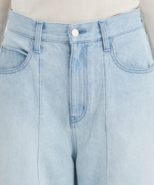RITAN（リタン）の「【RITAN/リタン】Curve Denim Pants/カーブデニムパンツ（デニムパンツ・レディース・インディゴブルー/グレー・1/2）」の12枚目の写真