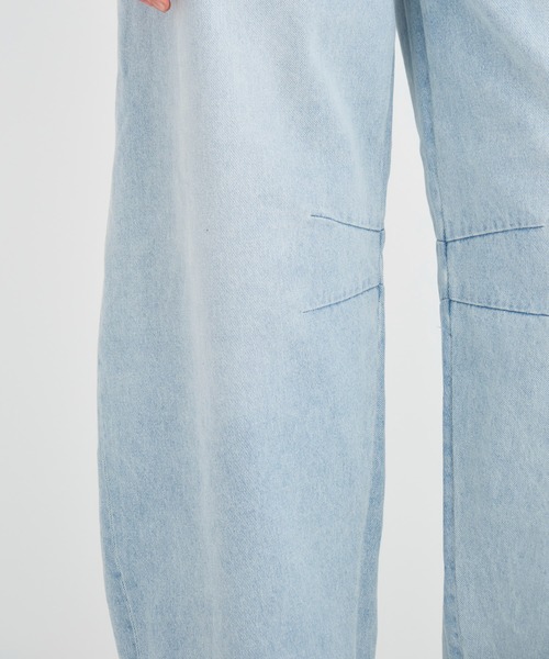 RITAN（リタン）の「【RITAN/リタン】Curve Denim Pants/カーブデニムパンツ（デニムパンツ・レディース・インディゴブルー/グレー・1/2）」の3枚目の写真