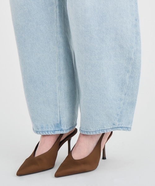 RITAN（リタン）の「【RITAN/リタン】Curve Denim Pants/カーブデニムパンツ（デニムパンツ・レディース・インディゴブルー/グレー・1/2）」の4枚目の写真