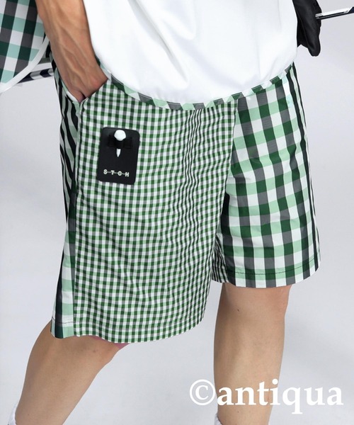 antiqua(アンティカ)の「【STCH】チェックハーフパンツ(その他パンツ・レディース・ネイビー/グリーン/ブラック・ML/LXL)」の16枚目の写真