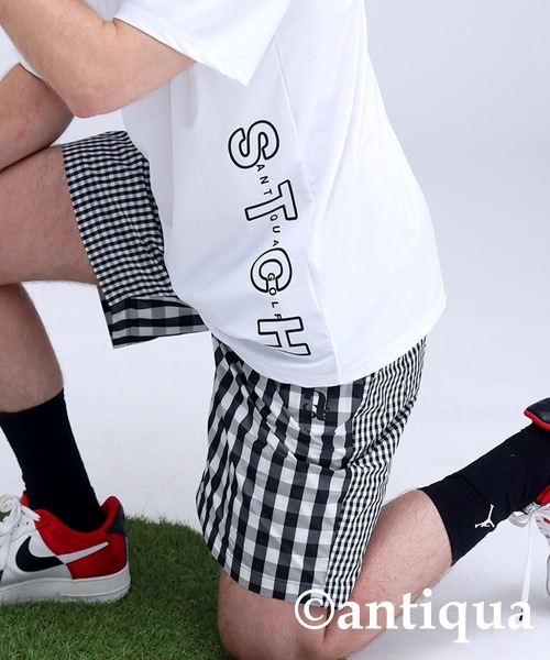 antiqua(アンティカ)の「【STCH】チェックハーフパンツ(その他パンツ・レディース・ネイビー/グリーン/ブラック・ML/LXL)」の9枚目の写真