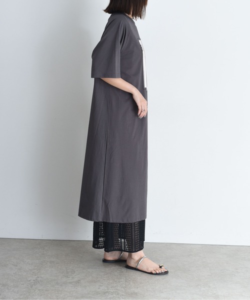 ローヘン LOHEN ハーフスリーブコクーンワンピース ブラック lohen