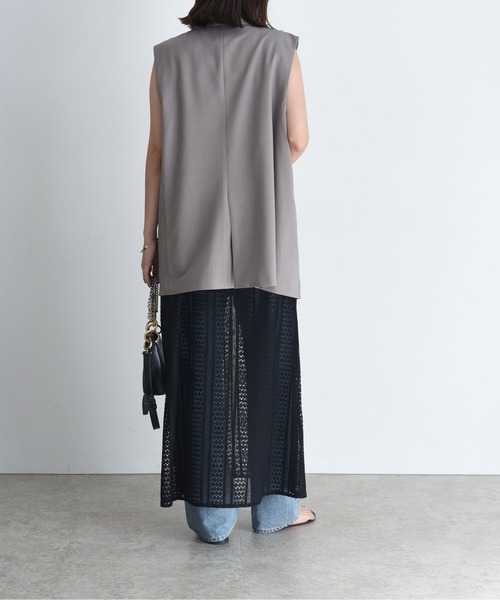 エイミーローワンピース レースインナー付きモノクロフォトptカットソーワンピース Eimee