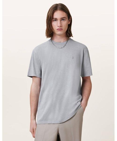 ALLSAINTS(オールセインツ)の「SAKA SHORT SLEEVE CREW NECK RAMSKULL T-SHIRT | SAKA 半袖 クルー ネック ラムスカル Tシャツ(Tシャツ/カットソー・メンズ・グレー系その他・M/L/XS/S/XL)」の1枚目の写真