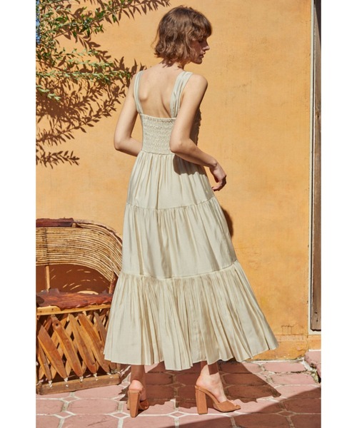 Kahina Long Dress ギャザリングエアリードレス（ワンピース