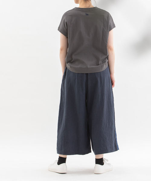 セール】リネンサイドラインクロップドワイドパンツ（その他