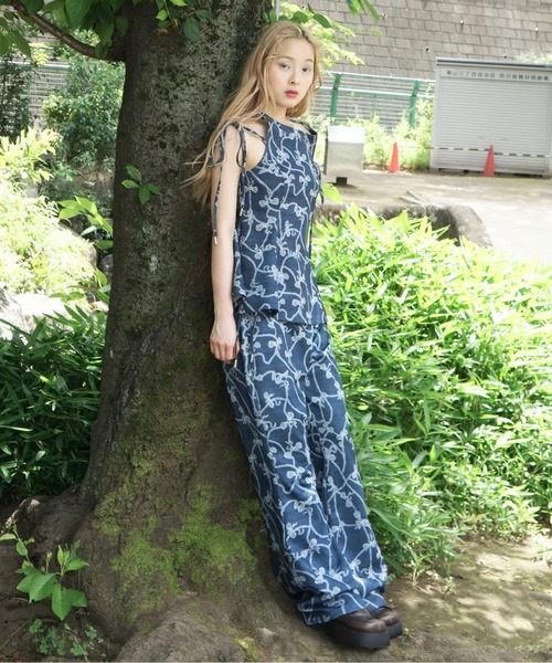 musubore（ムスボレ）の「side ribbon flare PT / サイドリボンフレアパンツ（その他パンツ・レディース・その他/ネイビー・0/1）」の22枚目の写真