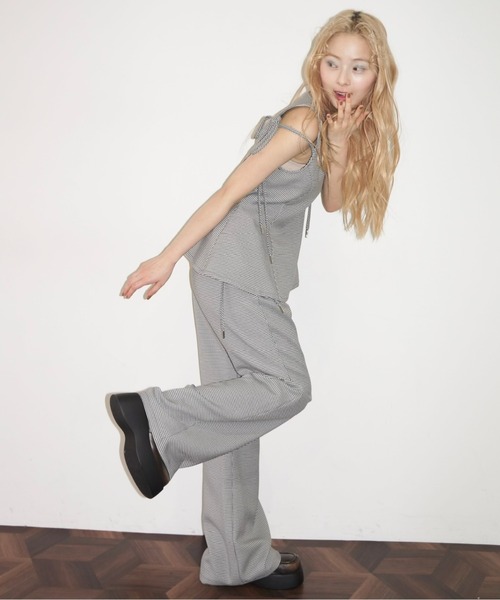 musubore（ムスボレ）の「side ribbon flare PT / サイドリボンフレアパンツ（その他パンツ・レディース・その他/ネイビー・0/1）」の17枚目の写真