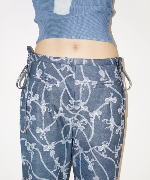 musubore（ムスボレ）の「side ribbon flare PT / サイドリボンフレアパンツ（その他パンツ・レディース・その他/ネイビー・0/1）」の5枚目の写真