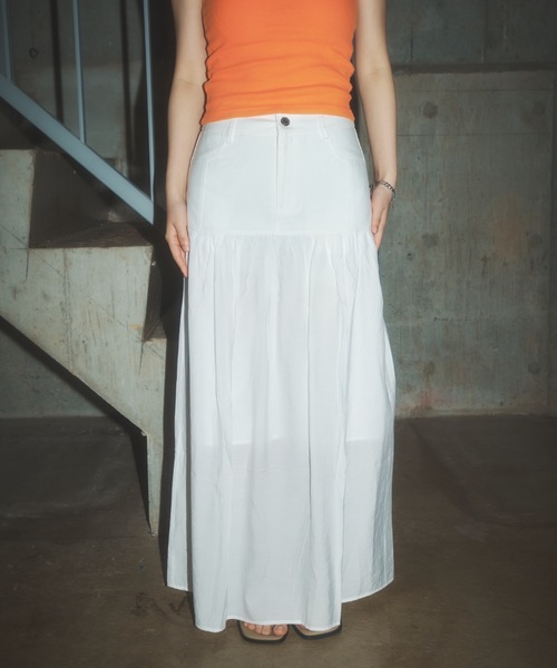 セール】ギャザー切り替えロングスカート（スカート）｜BLONDEY