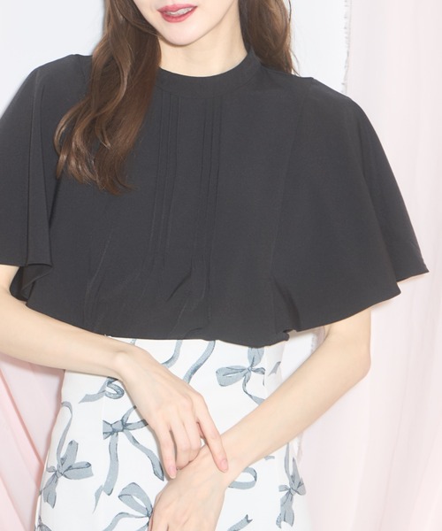 セール】【ZOZO限定】ピンタックケープブラウス（シャツ/ブラウス