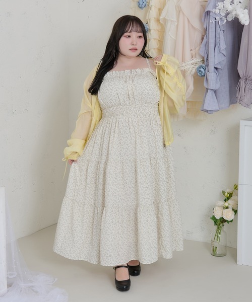 Louiosy(ルオシー)の「【大きいサイズ】リボン付きドロストシアーブルゾン(ブルゾン・レディース・ミント/ライトイエロー/アイボリー/ライトブルー・4L/X-LARGE)」の17枚目の写真