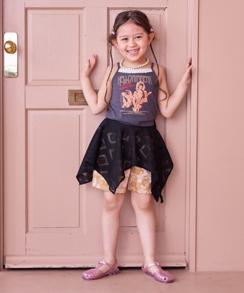 MARKEY'S（マーキーズ）の「ロックテイストプリントキャミソール（キャミソール・キッズ・パープル/チャコール/ライトピンク・90/80/150/110/100/140/130/120）」の10枚目の写真