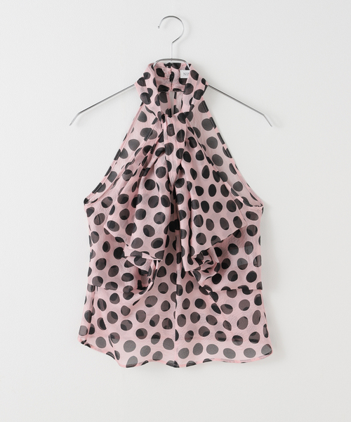 セール】NINA RICCI/ニナ リッチ SILK SEERSUCKER DOTS TOP