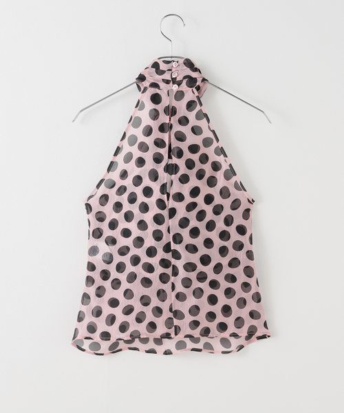 セール】NINA RICCI/ニナ リッチ SILK SEERSUCKER DOTS TOP