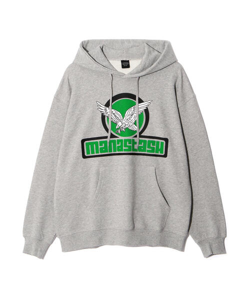 MANASTASH(マナスタッシュ)の「MANASTASH/マナスタッシュ CiTee HOOD SWEAT EAGLE/フードスウェット イーグル(パーカー・メンズ・その他17/ブラック/ホワイト・XL/L/M/S)」の3枚目の写真