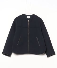セール】ニットコンビダブルクロス クルーネックジャケット（ノー