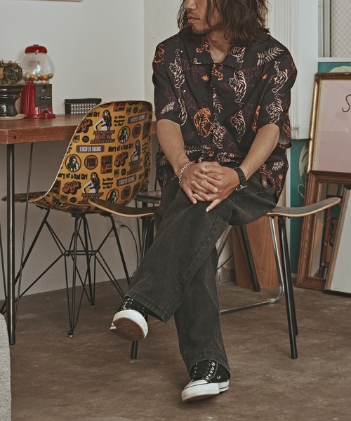 ALL RUNS(オールランズ)の「アニマルパターン S/S シャツ(シャツ/ブラウス・メンズ・ブラック系2/ダークグリーン/ブラック系1/グリーン/イエロー・FREE)」の11枚目の写真