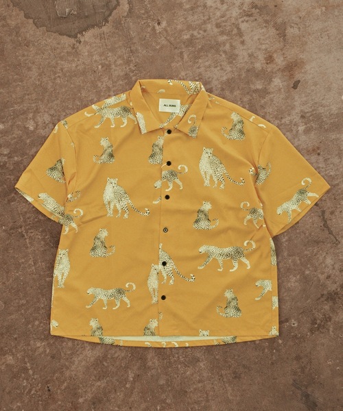 ALL RUNS(オールランズ)の「アニマルパターン S/S シャツ(シャツ/ブラウス・メンズ・ブラック系2/ダークグリーン/ブラック系1/グリーン/イエロー・FREE)」の22枚目の写真