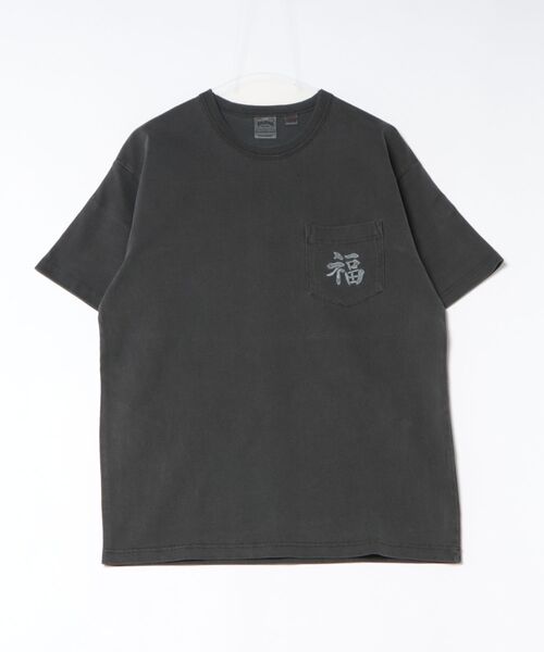 HOUSTON(ヒューストン)の「HOUSTON ヒューストン スーベニア 半袖 ポケットTシャツ 虎 龍 スカル 和柄(Tシャツ/カットソー・メンズ・ブラック/ナチュラル/ブラック系その他/ベージュ系その他/ベージュ系その他3/ブラック系その他2/ベージュ系その他2/ブラック系その他3・MEDIUM/LARGE/X-LARGE/XX-LARGE)」の4枚目の写真