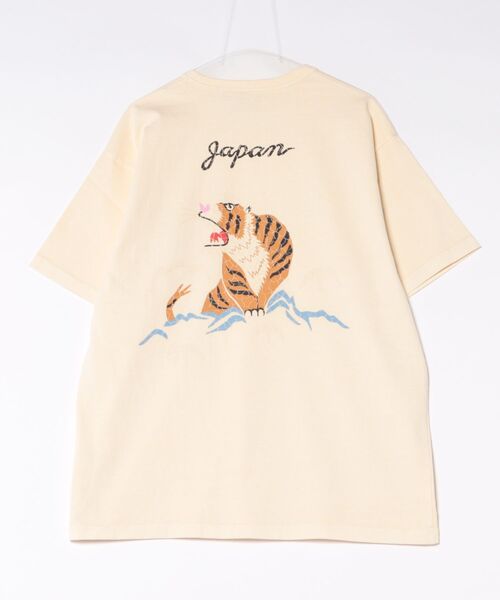 HOUSTON(ヒューストン)の「HOUSTON ヒューストン スーベニア 半袖 ポケットTシャツ 虎 龍 スカル 和柄(Tシャツ/カットソー・メンズ・ブラック/ナチュラル/ブラック系その他/ベージュ系その他/ベージュ系その他3/ブラック系その他2/ベージュ系その他2/ブラック系その他3・MEDIUM/LARGE/X-LARGE/XX-LARGE)」の7枚目の写真