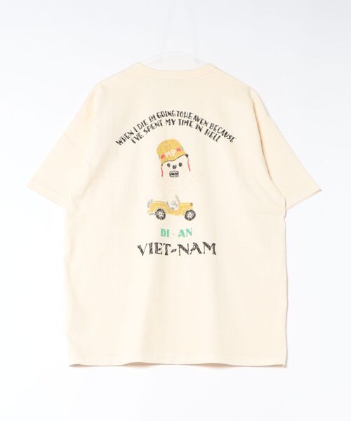 HOUSTON(ヒューストン)の「HOUSTON ヒューストン スーベニア 半袖 ポケットTシャツ 虎 龍 スカル 和柄(Tシャツ/カットソー・メンズ・ブラック/ナチュラル/ブラック系その他/ベージュ系その他/ベージュ系その他3/ブラック系その他2/ベージュ系その他2/ブラック系その他3・MEDIUM/LARGE/X-LARGE/XX-LARGE)」の8枚目の写真