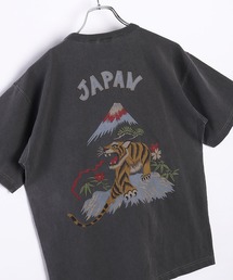 HOUSTON（ヒューストン）の「HOUSTON ヒューストン スーベニア 半袖 ポケットTシャツ 虎 龍 和柄（Tシャツ/カットソー・メンズ）」