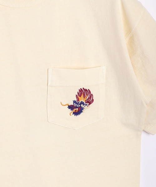 HOUSTON(ヒューストン)の「HOUSTON ヒューストン スーベニア 半袖 ポケットTシャツ 虎 龍 和柄(Tシャツ/カットソー・メンズ・ブラック/ナチュラル/ブラック系その他/ベージュ系その他・MEDIUM/LARGE/X-LARGE/XX-LARGE)」の9枚目の写真