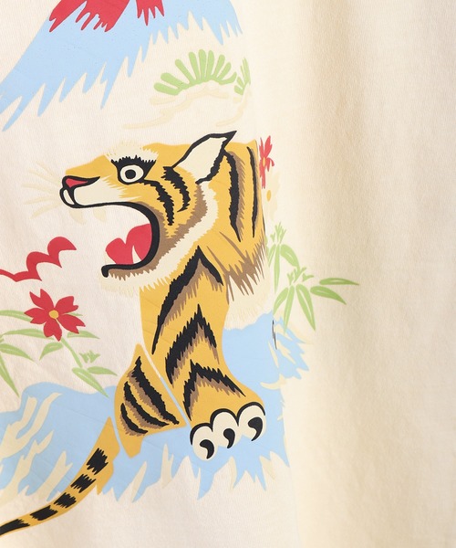 HOUSTON(ヒューストン)の「HOUSTON ヒューストン スーベニア 半袖 ポケットTシャツ 虎 龍 和柄(Tシャツ/カットソー・メンズ・ブラック/ナチュラル/ブラック系その他/ベージュ系その他・MEDIUM/LARGE/X-LARGE/XX-LARGE)」の12枚目の写真