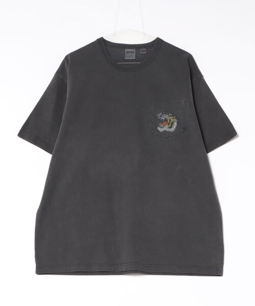HOUSTON(ヒューストン)の「HOUSTON ヒューストン スーベニア 半袖 ポケットTシャツ 虎 龍 スカル 和柄(Tシャツ/カットソー・メンズ・ブラック/ナチュラル/ブラック系その他/ベージュ系その他/ベージュ系その他3/ブラック系その他2/ベージュ系その他2/ブラック系その他3・MEDIUM/LARGE/X-LARGE/XX-LARGE)」の9枚目の写真