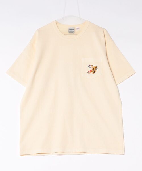 HOUSTON(ヒューストン)の「HOUSTON ヒューストン スーベニア 半袖 ポケットTシャツ 虎 龍 スカル 和柄(Tシャツ/カットソー・メンズ・ブラック/ナチュラル/ブラック系その他/ベージュ系その他/ベージュ系その他3/ブラック系その他2/ベージュ系その他2/ブラック系その他3・MEDIUM/LARGE/X-LARGE/XX-LARGE)」の11枚目の写真