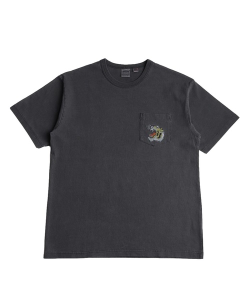 HOUSTON(ヒューストン)の「HOUSTON ヒューストン スーベニア 半袖 ポケットTシャツ 虎 龍 スカル 和柄(Tシャツ/カットソー・メンズ・ブラック/ナチュラル/ブラック系その他/ベージュ系その他/ベージュ系その他3/ブラック系その他2/ベージュ系その他2/ブラック系その他3・MEDIUM/LARGE/X-LARGE/XX-LARGE)」の22枚目の写真