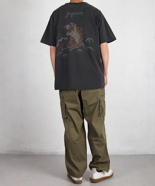 HOUSTON(ヒューストン)の「HOUSTON ヒューストン スーベニア 半袖 ポケットTシャツ 虎 龍 スカル 和柄(Tシャツ/カットソー・メンズ・ブラック/ナチュラル/ブラック系その他/ベージュ系その他/ベージュ系その他3/ブラック系その他2/ベージュ系その他2/ブラック系その他3・MEDIUM/LARGE/X-LARGE/XX-LARGE)」の14枚目の写真