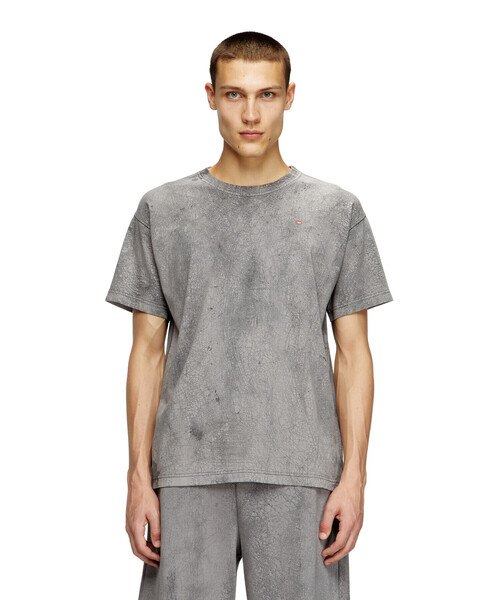 Tシャツ・カットソー DIESEL SS25 (A19219 0BJBI33S) Men's T-shirt with D patch | Black | Diesel