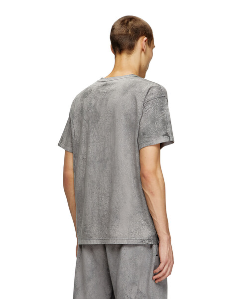 Tシャツ・カットソー DIESEL FW25 OVAR RICAMATO (A16672 0AIJU141) Men's T-shirt with tonal logo embroidery | White | Diesel
