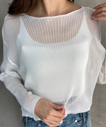 ｔｏｌｅｎｅ（トレネ）の「透かし編みクルーネックニットアンサンブル（アンサンブル）」