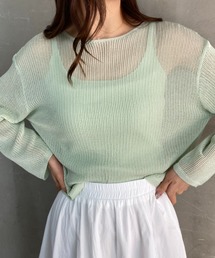 ｔｏｌｅｎｅ（トレネ）の「透かし編みクルーネックニットアンサンブル（アンサンブル）」