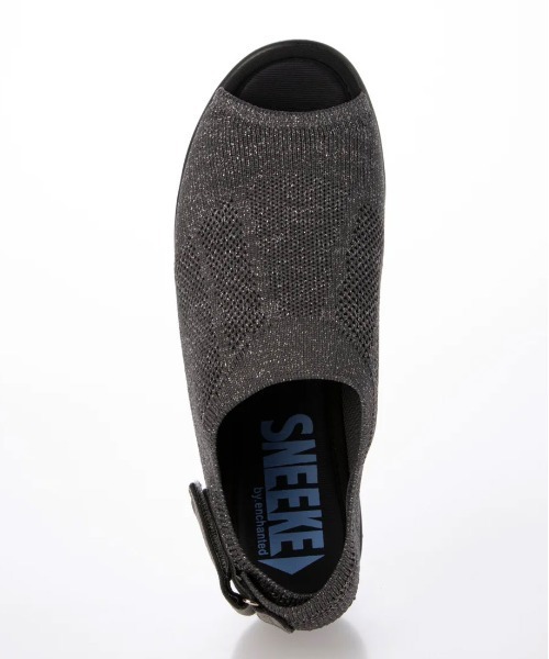 enchanted(エンチャンテッド)の「《SNEEKE》ニットカバーローウェッジサンダル(サンダル・レディース・ライトブラック/ダークグレー/ブラック・S/M/L/LL/3L)」の8枚目の写真