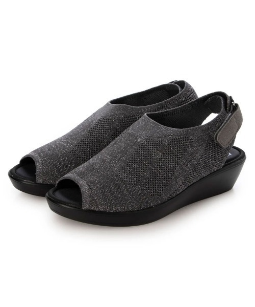 enchanted(エンチャンテッド)の「《SNEEKE》ニットカバーローウェッジサンダル(サンダル・レディース・ライトブラック/ダークグレー/ブラック・S/M/L/LL/3L)」の5枚目の写真