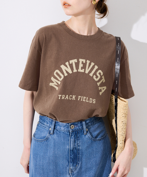 SLOBE IENA(スローブイエナ)の「GULF COAST/ガルフコースト SLOBE別注 グラフィックTEE1(Tシャツ/カットソー・レディース・レッド/ブラウン/ホワイト/ネイビー・FREE)」の2枚目の写真
