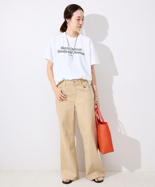 SLOBE IENA(スローブイエナ)の「GULF COAST/ガルフコースト SLOBE別注 グラフィックTEE1(Tシャツ/カットソー・レディース・レッド/ブラウン/ホワイト/ネイビー・FREE)」の6枚目の写真