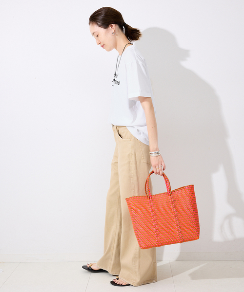 SLOBE IENA(スローブイエナ)の「GULF COAST/ガルフコースト SLOBE別注 グラフィックTEE1(Tシャツ/カットソー・レディース・レッド/ブラウン/ホワイト/ネイビー・FREE)」の7枚目の写真