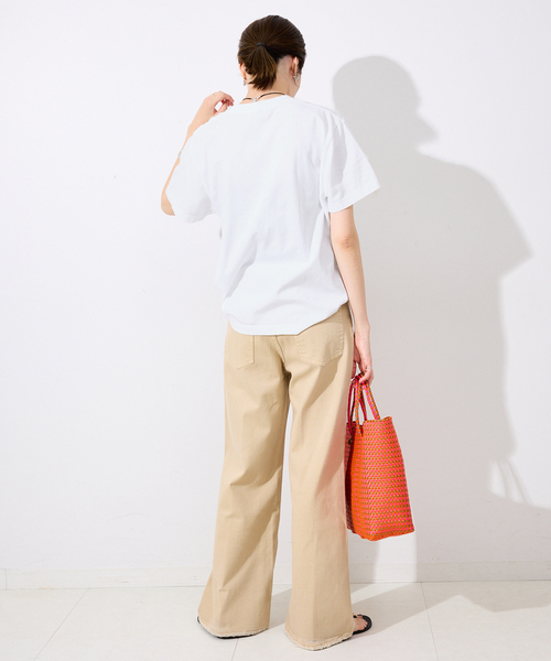 SLOBE IENA(スローブイエナ)の「GULF COAST/ガルフコースト SLOBE別注 グラフィックTEE1(Tシャツ/カットソー・レディース・レッド/ブラウン/ホワイト/ネイビー・FREE)」の8枚目の写真