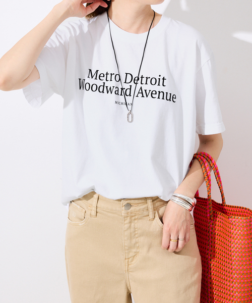 SLOBE IENA(スローブイエナ)の「GULF COAST/ガルフコースト SLOBE別注 グラフィックTEE1(Tシャツ/カットソー・レディース・レッド/ブラウン/ホワイト/ネイビー・FREE)」の12枚目の写真