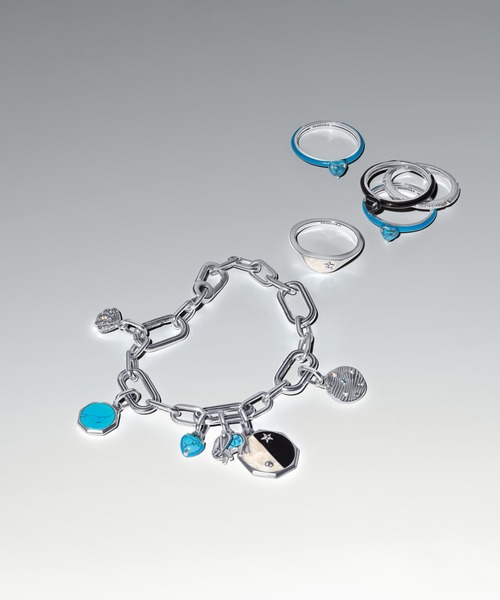 ターコイズカラー ハート ミニダングル チャーム（チャーム）｜Pandora