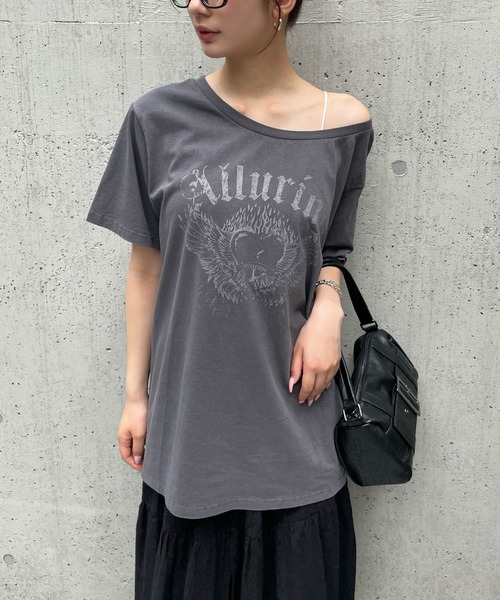 FOREVER 21(フォーエバー トゥエンティーワン)の「【2025SS】ピグメントオフショルBIGロゴT(Tシャツ/カットソー・レディース・ホワイト/ベージュ/グレー・FREE)」の3枚目の写真