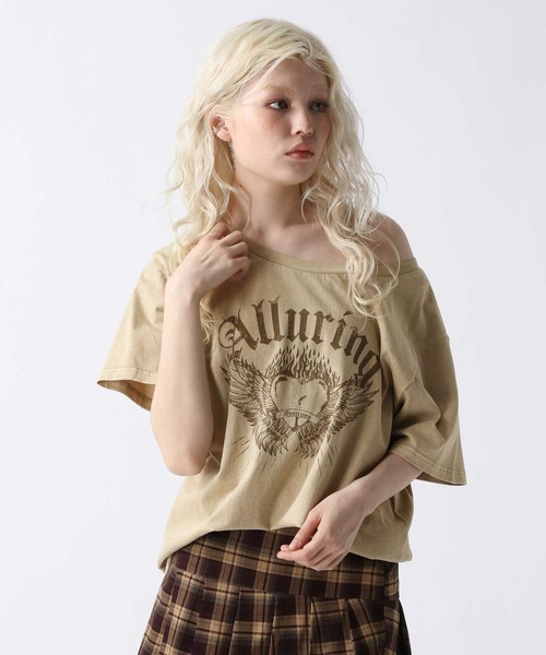 FOREVER 21(フォーエバー トゥエンティーワン)の「【2025SS】ピグメントオフショルBIGロゴT(Tシャツ/カットソー・レディース・ホワイト/ベージュ/グレー・FREE)」の22枚目の写真