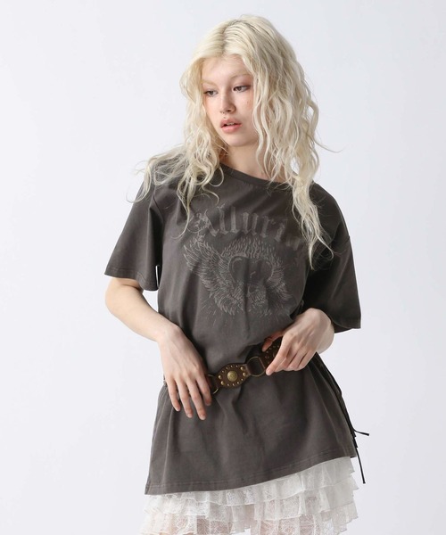FOREVER 21(フォーエバー トゥエンティーワン)の「【2025SS】ピグメントオフショルBIGロゴT(Tシャツ/カットソー・レディース・ホワイト/ベージュ/グレー・FREE)」の8枚目の写真