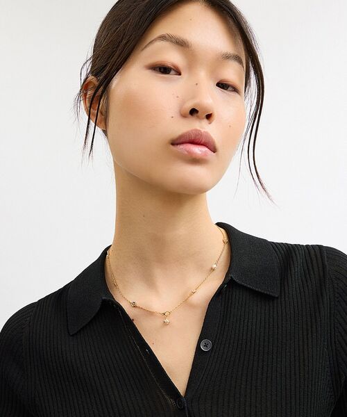 【COACH】ストーン＆パール バーチャーム チェーン ネックレス パール チャーム ネックレス（ネックレス）｜COACH（コーチ）の